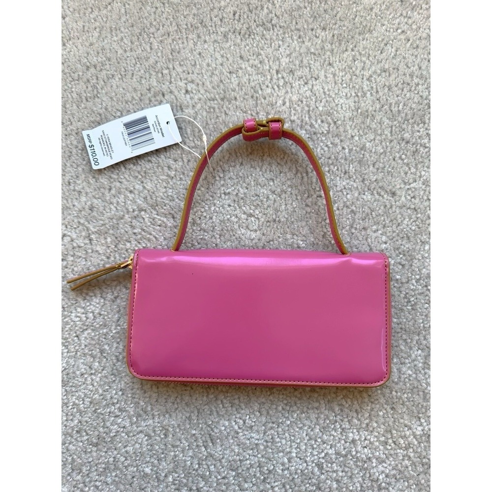 Vera Bradley Patent faux leather Accordion Wristlet, Ibis Rose Retail $110 - Picture 4 of 11